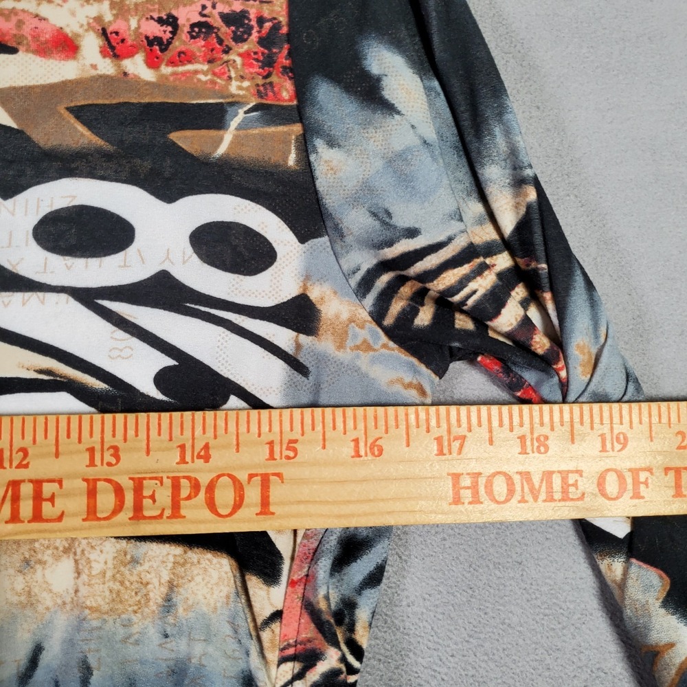 Peter Nygard Top Womens Size L Aztec Southwestern Tribal Animal Print Boho Artsy - Picture 3 of 5